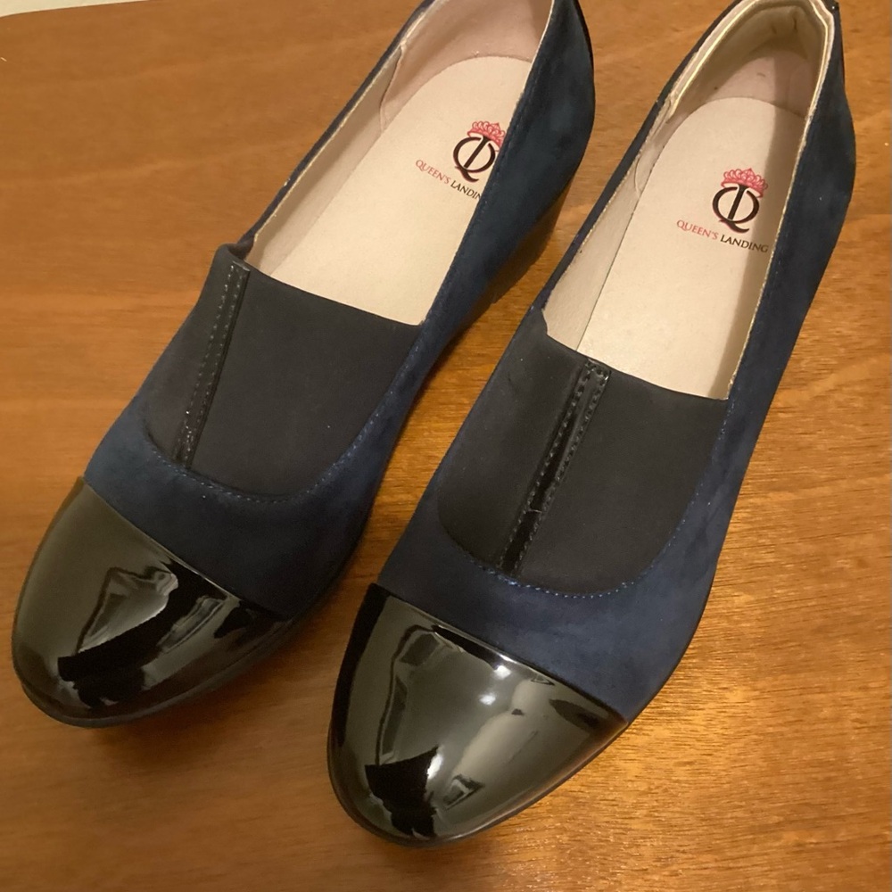 Navy and Black Loafers